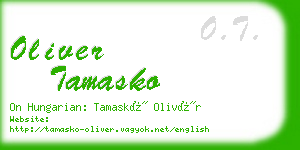 oliver tamasko business card